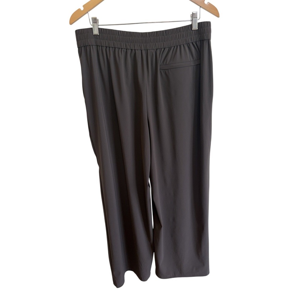 Athleta Truffle Brown High Rise Wide Leg Pleated Pinnacle Trouser Pants Size 14 - Picture 5 of 9